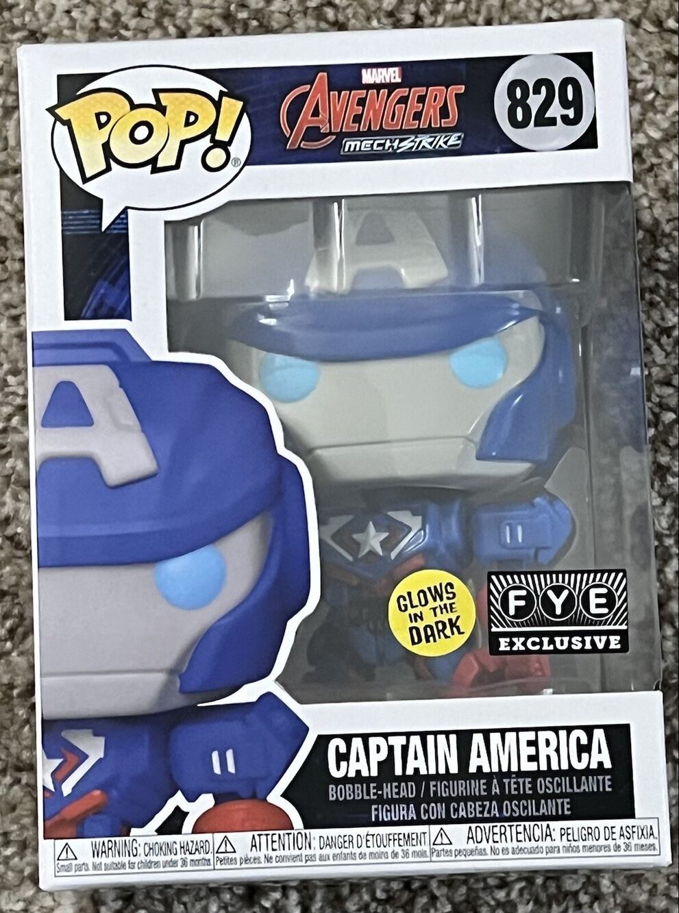 Captain America 450 FYE Exclusive Funko Pop Glow In The Dark
